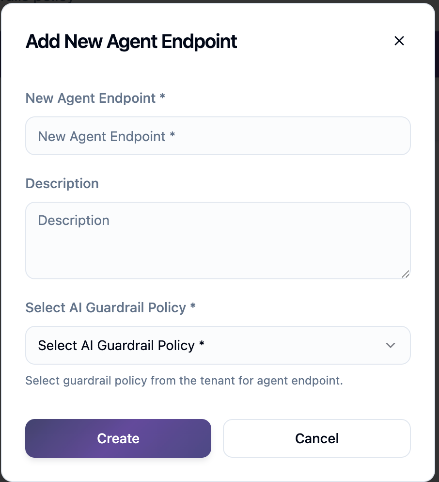 Screenshot – Create Agent Role
