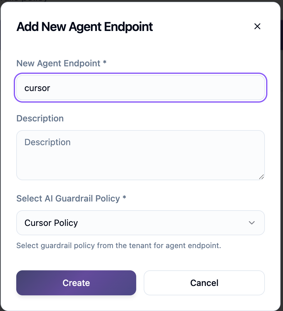 Screenshot – Link Policy to Agent Role