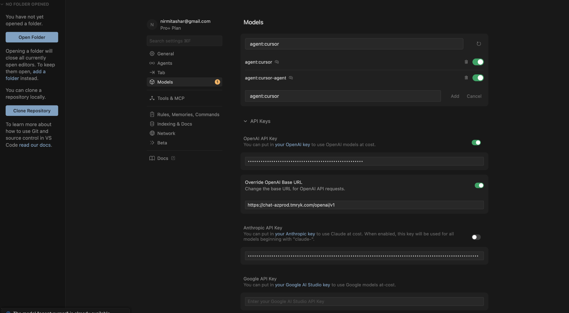 Screenshot – Add Custom Model